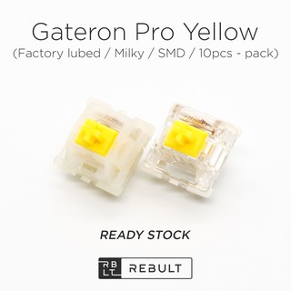 (FACTORY Lubed) Gateron Pro Yellow [3.0] สวิตช์เชิงกล สําหรับคีย์บอร์ดเชิงกล