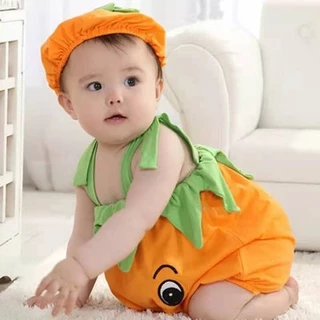 Babyonline(Y358)M4 (โปรลับลูกค้าใหม่ 29.- ส่งด่วน1วัน) ชุดวันฮาโลวีน ชุดฟักทอง ชุดคอสเพลย์เด็ก พร้อมหมวกสุดน่ารัก