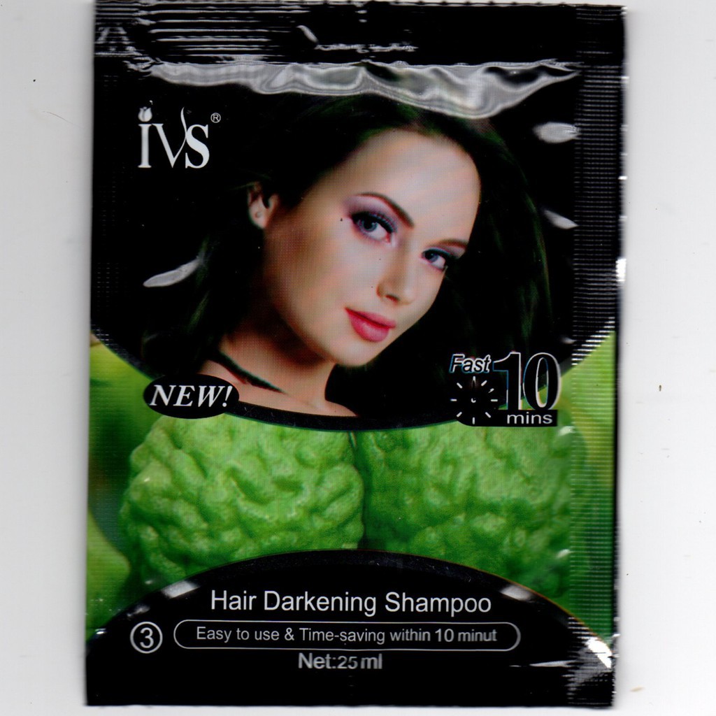 แชมพูย้อมผม IVS สูตรมะกรูด แชมพูสมุนไพรเปลี่ยนสีผม ปิดผมขาว-สีดำ Hair  Darkening Shampoo โปรโมชั่นพิเศษ | Shopee Thailand