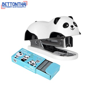 Deli 0453 Mini Stapler ชุดเครื่องเย็บกระดาษแฟนซีแพนด้า แบบพกพา ที่เย็บกระดาษ เครื่องเย็บกระดาษ แม็คเย็บ แม็ก สำนักงาน