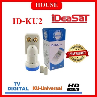 IDEASAT LNB K๊U-BAND Universal 2 Output รุ่น ID-K2U สำหรับต่อเครื่อง 2 จุด ( รองรับไทยคม 8 )