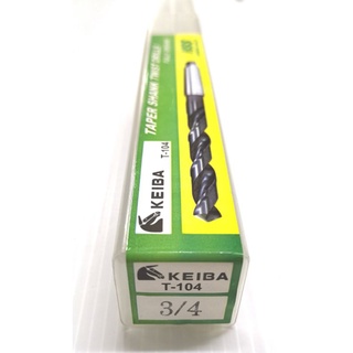 KEIBA​ KE-2513009 ดอกสว่าน​ เจาะเหล็ก​ HSS​ ก้านเตเปอร์ 3/4" ไฮสปีด ดอกสว่าน3/4" ดอกสว่าน6หุน