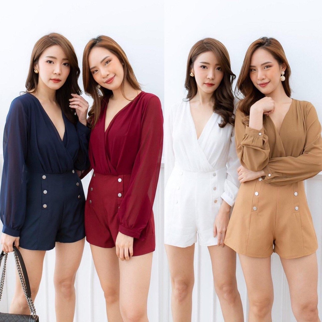 Code no:2004033913-Rockcandy จั๊มสูทรุ่นใหม่งานดูแพงมากๆค่ะ ตัวเสื้อเป็นผ้าชีฟอง กางเกงใช้ผ้าคนละรุ่นค่ะ