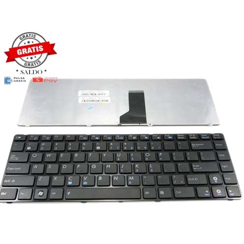 Asus A42 K42 K42J A42 X43 X43B A43S J X42J K43S UL30 N42 N43 คีย์บอร์ดกรอบสีดํา