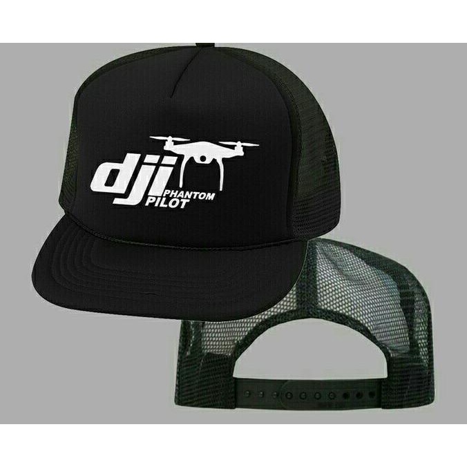 (DONE) Distro NET TRUCKER HAT DJI PHANTOM PILOT PLAIN CUSTOM INDONESIA ORIGINAL