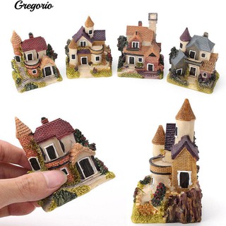 Gregorio Miniature House Fairy Micro Landscape ตกแต่งบ้านเรซินอาร์ตเวิร์กตกแต่ง