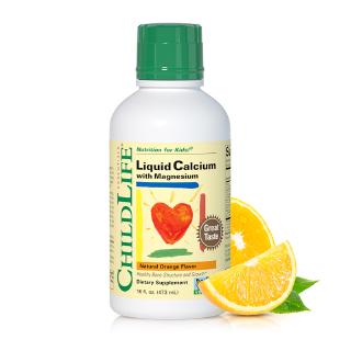 Child Life Liquid Calcium Magnesium Natural Orange Flavor USA childlife แคลเซียมเหลวแมกนีเซียมธรรมชาติสำหรับเด็ก