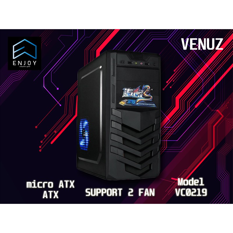เคสคอมพิวเตอร์ CASE Neolution E-Sport SAINT Black พัดลมในเครื่อง 2 ตัว ...