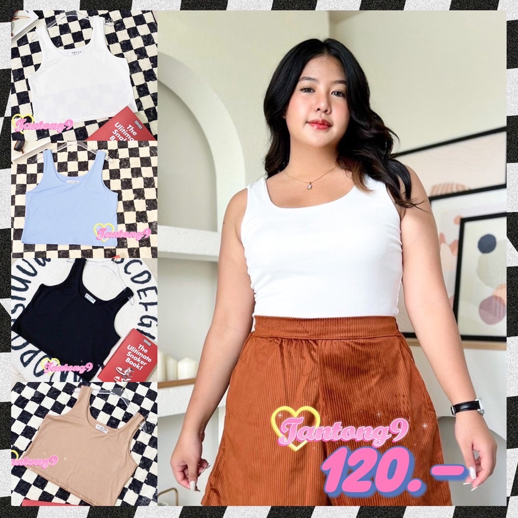 เสื้อกล้ามสาวอวบ36-48++คอu129ผ้าร่อง/พร้อมส่ง!!!!