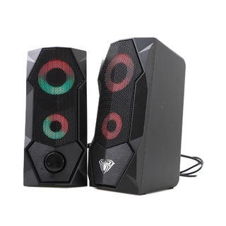 ลำโพง - AULA WIND N301 - BLACK GAMING SPEAKER RGB PULSE