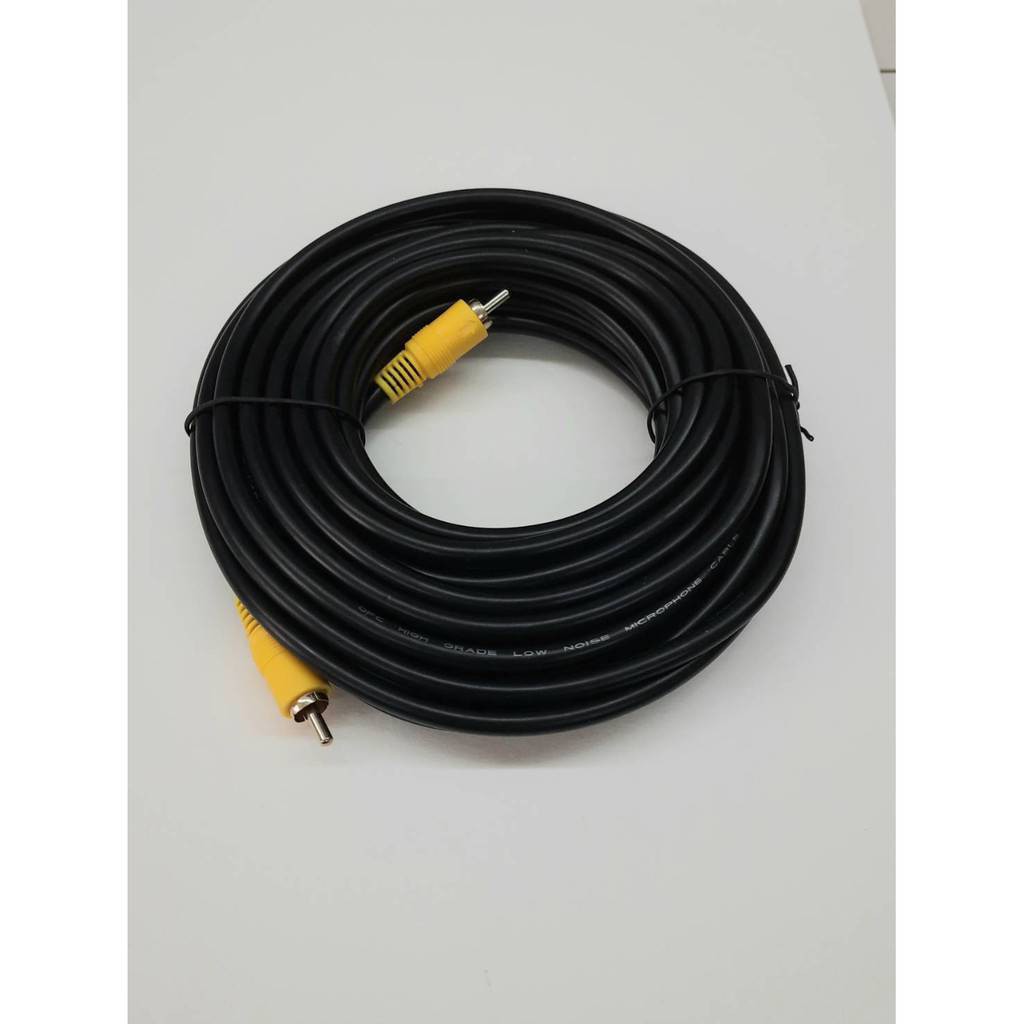 [ลด15% โค้ดGMQC296] สาย AV สีเหลือง 10 เมตร เป็นหัวตัวผู้ทั้ง 2 ฝั่ง เป็นสายสัญญานภาพ สายหนา เส้นใหญ่ สัญญานดี