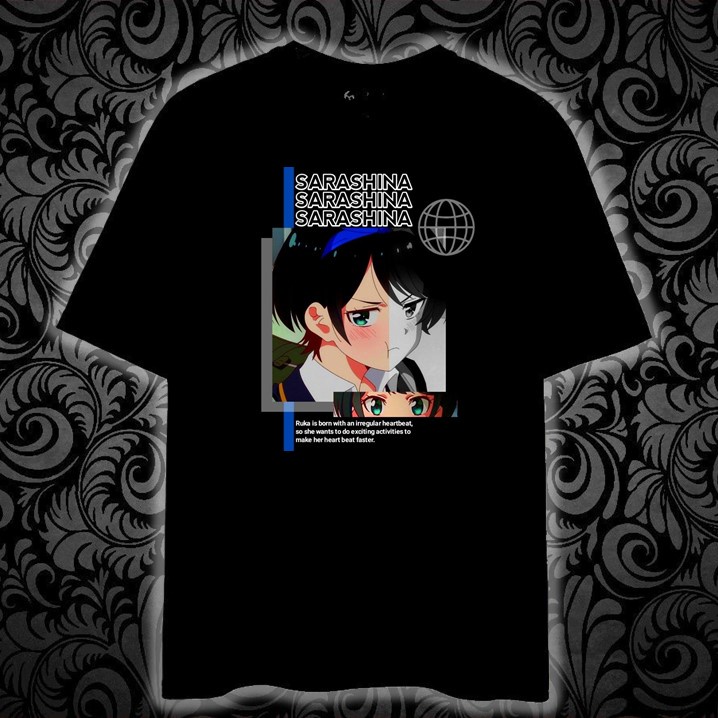 SARASHINA RUKA เสื้อยืดพิมพ์ลาย unisex ผ้าฝ้าย 100%