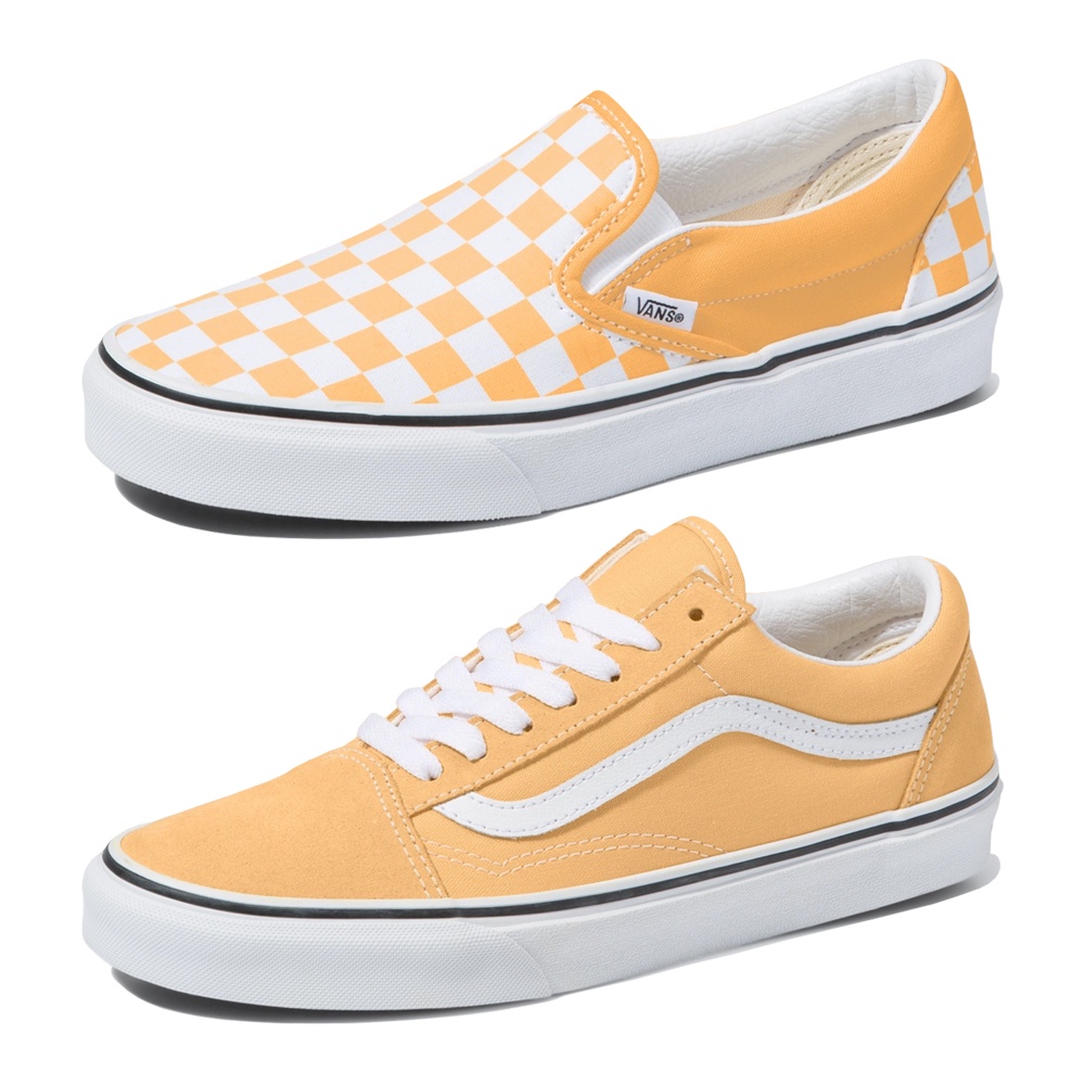 Vans รองเท้าผ้าใบ Classic Slip On Checkerboard Old Skool Flaxtrue White