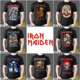 [ใหม่] เสื้อยืดลําลอง ผ้าฝ้าย 100% แขนสั้น พิมพ์ลาย IRON MAIDEN BAJU UNISEX สีดํา พลัสไซซ์ XS-XXXL สําหรับผู้ชาย ของขวัญวันเกิด