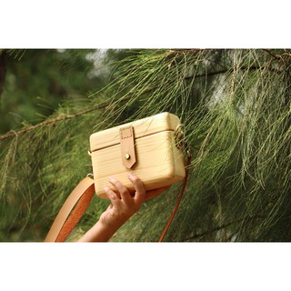 WOODVIEW กระเป๋าไม้รุ่น WTs wooden bag สี beige