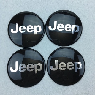 ฝาครอบดุมล้อรถยนต์ อีพ็อกซี่ ลายโลโก้ Jeep Jeep ขนาด 65 มม. 4 ชิ้น