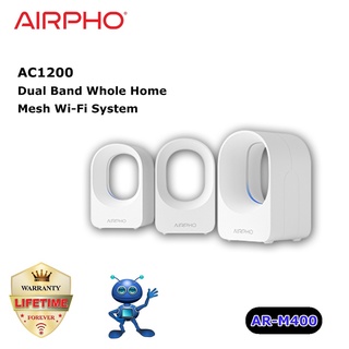 AIRPHO รุ่น AR-M400 Mesh WiFi AC1200 Dual Band (Pack3) Wireless Fast Roaming ประกัน Lifetime Forever