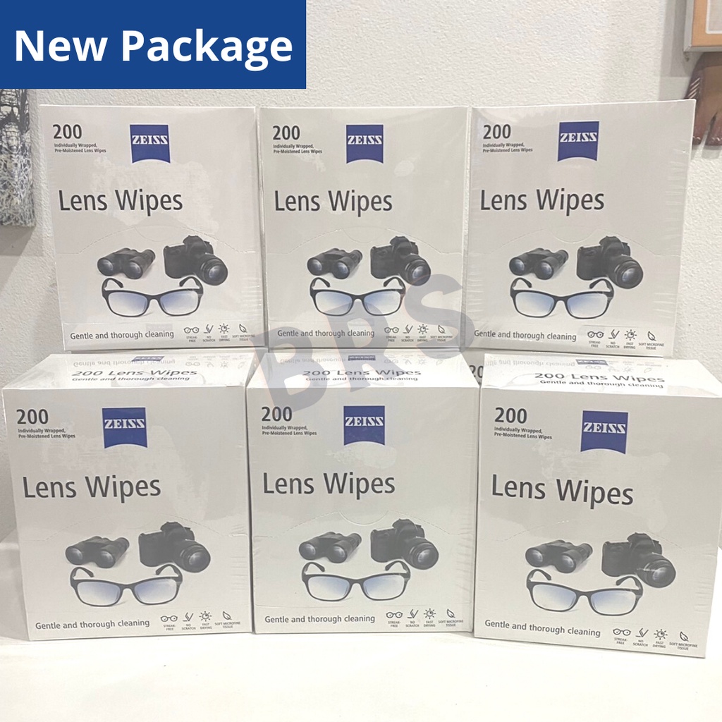ส่งฟรี จากไทย Zeiss Lens Cleaning Wipes กระดาษเช็ดหน้าเลนส์ กล้อง เช็ดแว่น เช็ดจอมือถือ 50ชิ้น/100ชิ้น/200ชิ้น *No box*