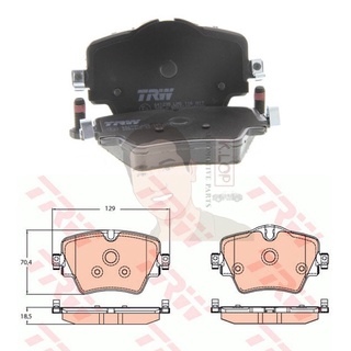 GDB2098 ผ้าเบรค-หน้า(TRW) (เนื้อผ้า COTEC) BMW X1 (F48) 1.5L, 2.0L sDrive 18i, 18d, 20i, 20d, 25d 2WD 2016-&gt; /BMW (G3...