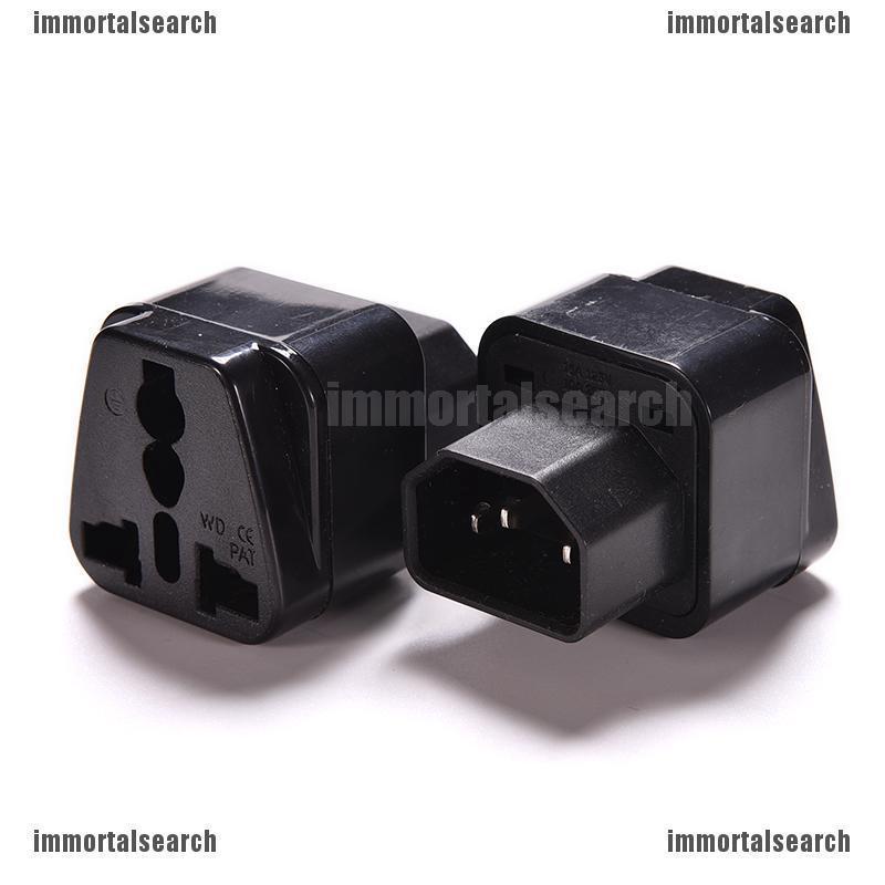 【ICE】 Power Adapter Converter of Black Female Socket To Pro IEC 320 PDU UPS C14 Plug