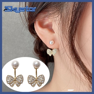 skystar Chic Women Earrings Girls Small Rhinestone Earrings Simple for Party