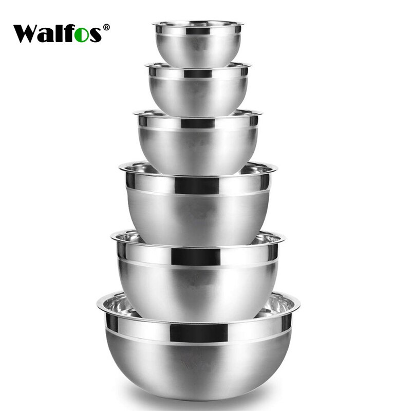 Walfos ชามผสมสแตนเลสสำหรับเครื่องมืออบไข่ผัก