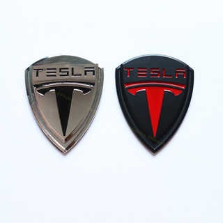 โลโก้ TESLA ขนาด 5.2 x 6.5 cm. ติดรถยนต์ รถยนต์ไฟฟ้า