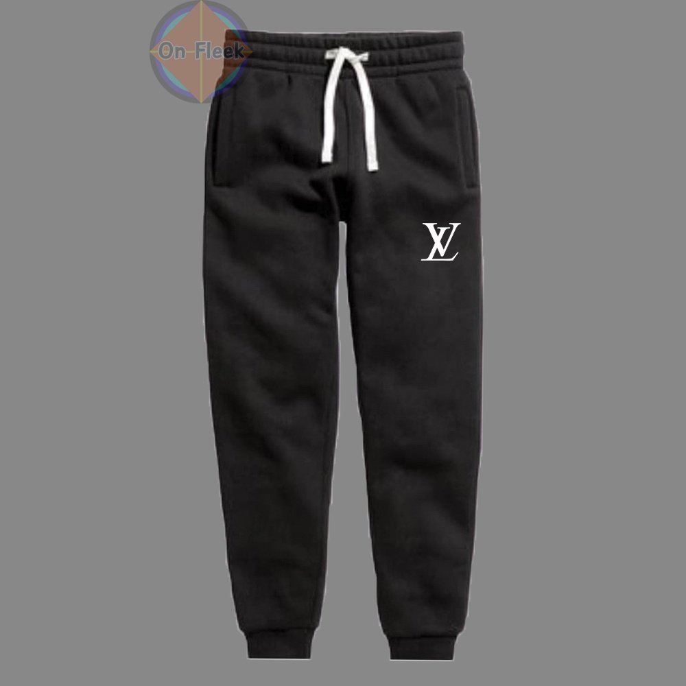กางเกงขายาว Louis Vuitton หลุยส์วิตตอง ผ้าสำลี กันหนาว หนานุ่มใส่สบาย กางเกงบิ๊กไบค์ Biker กางเกงกีฬา วิ่ง