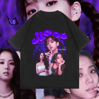 เสื้อยืดโอเวอร์ไซส์Jisoo ขนาดใหญ่ | ดํา ชมพู | เสื้อยืด สไตล์วินเทจ | เสื้อยืด พิมพ์ลายวงดนตรี | เสื้อยืด พิมพ์ลาย Bootl