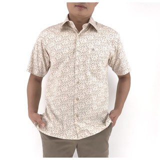 John Langford เสื้อเชิ้ตแขนสั้น  รุ่น 014-518-20 สีน้ำตาล