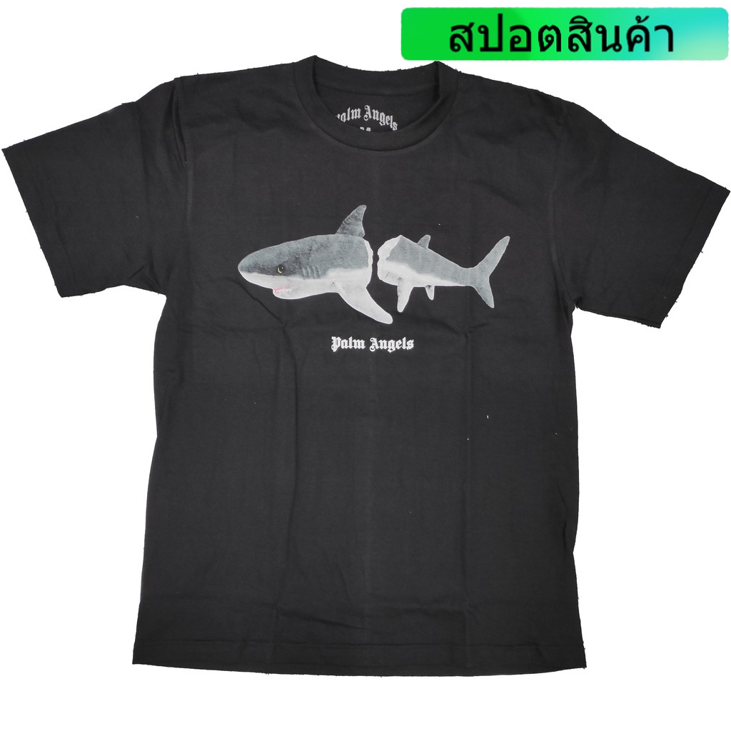 ⭐ Palm Angels ⭐ เสื้อยืด คอกลม แขนสั้น แฟชั่น หมี ปาล์ม แองเจิ้ล ฉลาม ตัวขาด kill the shark bear unisex
