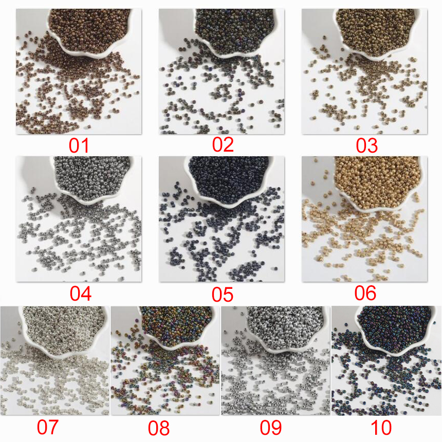 ลูกปัดโลหะหลากสี 2-4 มม . สําหรับทําเครื่องประดับ - รูปที่ 2