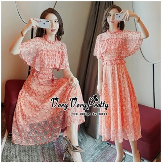 Lovely Orange Lace Fashion Korea Dress