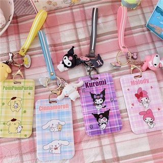 ชุดพวงกุญแจ ที่ใส่บัตรประจําตัวประชาชน ลาย sanrio kuromi mymelody cinnamoroll sanrio