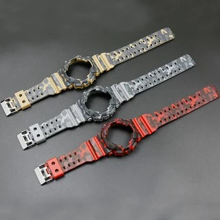 สายนาฬิกาข้อมือเรซิ่น ลายพราง สไตล์สปอร์ต สําหรับผู้ชาย Casio G-SHOCK GD120 GD100 GA110 GA100 GA100 GLS-100