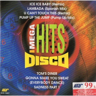 CD Audio เพลงสากล MEGA HITS DISCO (บันทึกจากแผ่นแท้ คุณภาพเสียง 100%)