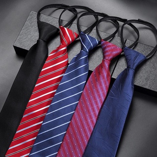 นคไท เนคไทสำเร็จรูป ไม่ต้องผูก แบบซิป Men Zipper Tie Lazy Ties Fashion 8cm Business Necktie For Man