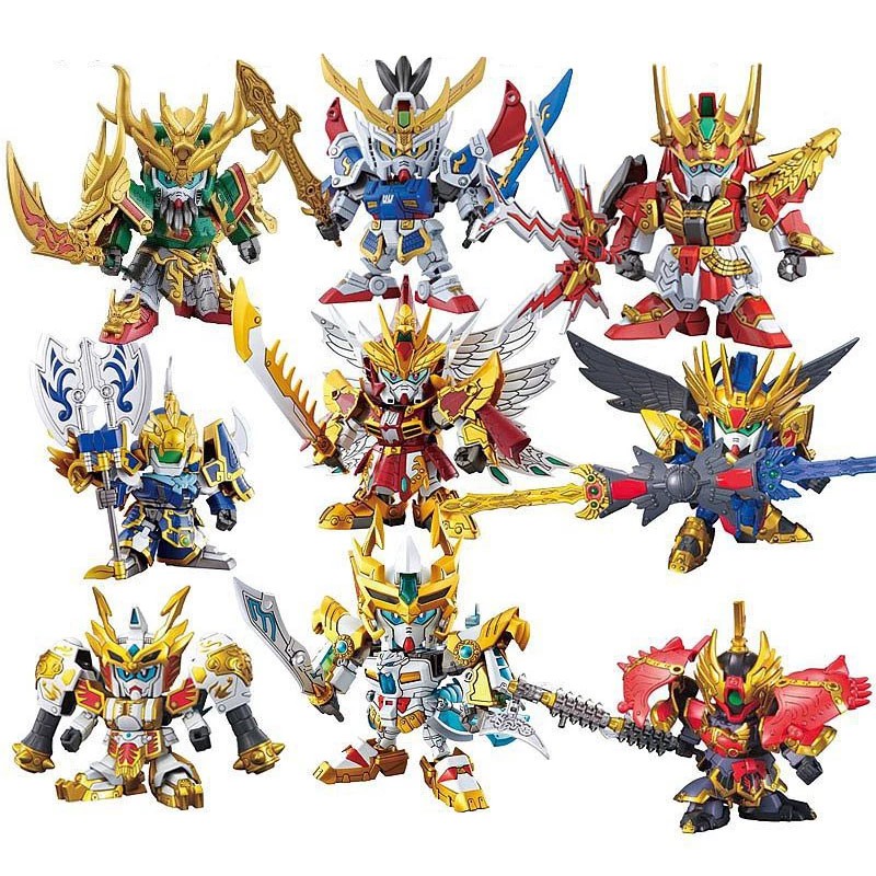 โมเดล Action Figures SD/BB Gundam 3ก๊กThree Kingdoms ชุด1 หุ่นกันดัมของเล่นของสะสม มีสินค้าพร้อมจัดส่ง