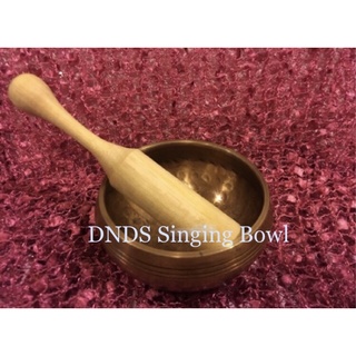 ขันธิเบตสีทอง เซทหมอนรองพร้อมไม้วน (Singing Bowl Nepal 100%)