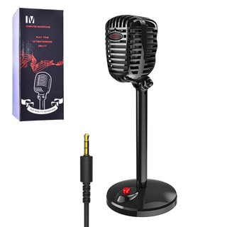Microphone ไมค์โครโฟน เชื่อมต่อด้วยแจ็ค AUX 3.5 mm ใช้งานได้หลากหลายอุปกรณ์