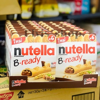 ‼️สินค้าพร้อมส่ง&amp;ขายดีที่สุด‼️ Nutella B-ready ขนาดแพ็ค 6 ชิ้น อร่อยนูเทลล่าเต็มคำ มันต้าชมากแม่‼️‼️
