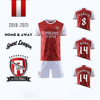 เสื้อกีฬาแขนสั้น ลายทีมชาติฟุตบอล Arsenal Home Lacazette Ozil Aubameyang 2020-2021 ชุดเหย้า สําหรับผู้ชาย และผู้หญิง