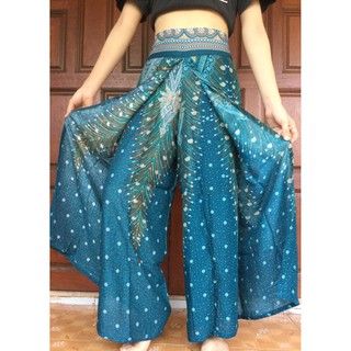 กางเกงขายาวผู้หญิงแฟชั่น  กางเกงแพนเค้ก Palazzo Pants Womens Wide Leg