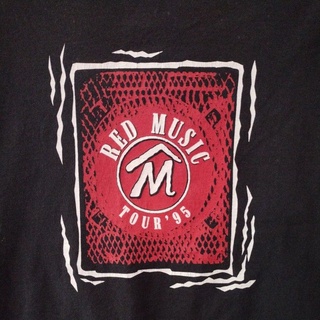 เสื้อยืดมือสอง Vintage Usa RED MUSIC TOUR 95 Size XL.อก24/ยาว30