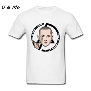 เสื้อยืดแฟชั่น ผู้ชายแฟชั่นผู้ชายสามคู่ Chester Bennington วงร็อค Linkin Park Mens
