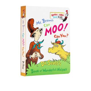 Dr Seuss Mr Brown Moo ช่วยเธอได้ไหม หนังสือกระดาษแข็ง ของเล่นเสริมการเรียนรู้ สําหรับเด็ก