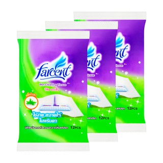 FARCENT ฟาร์เซ็นท์ รีฟิลไม้ถูพื้นเอนกประสงค์ กลิ่นใบชา 12 ชิ้น (ทั้งหมด 3 แพ็ค)