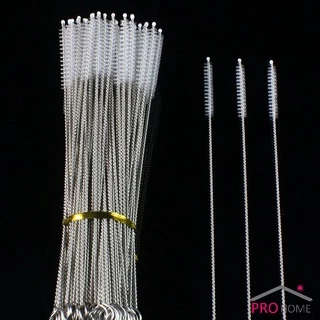 ไม่ทำให้เป็นรอย แปรงล้างหลอดดูด จุกนม ขนไนล่อน Stainless steel soft straw straw brush