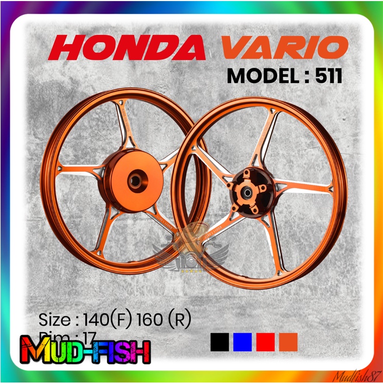 MAGIC BOY HONDA VARIO150 / BEAT 24T FG511 CNC SPORT RIM VARIO 140 / 160 X 17 INCH (FG 511)