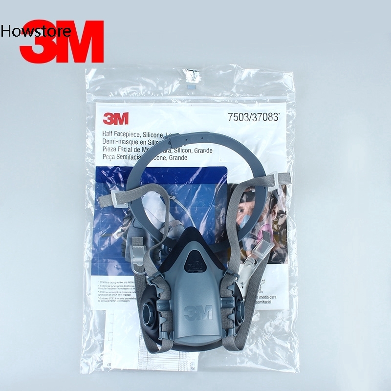 Original 3M 7502 silicon Respirators Mask 7501 7502 silicon half-face dust mask Half Face Painting Spraying Respirator C